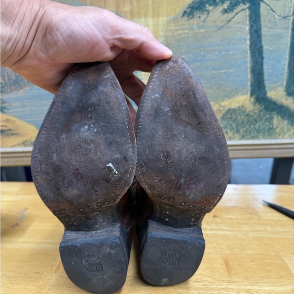 Vintage Dan Post Rich Brown Western Boots, pointed toe, women’s, size 7D - Picture 7 of 7